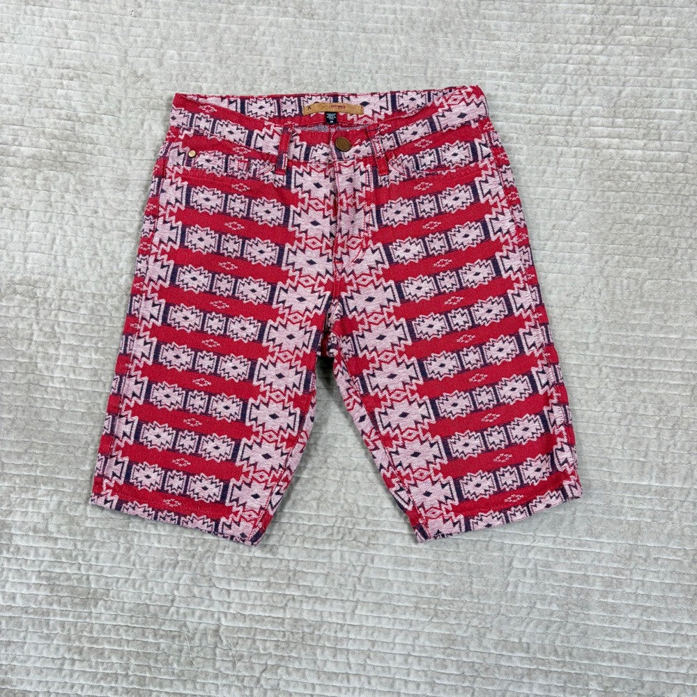 Joes Jeans Vintage Reserve 1971 Red Pink Southwestern Tribal Shorts 28